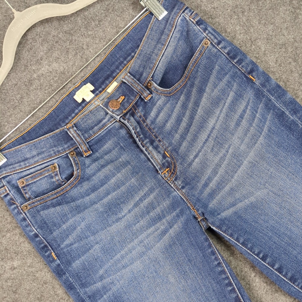 J.Crew Toothpick Skinny Jeans Womens 28 Medium Wash Blue Stretch Mid‎ Rise Denim